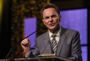 Southern Baptist Convention President Ronnie Floyd tells messengers at the SBC annual meeting that "we must pray for the third Great Awakening." The two-day meeting was held June 16-17 at the Greater Columbus Convention Center in Columbus, Ohio. - Photo by By Adam Covington