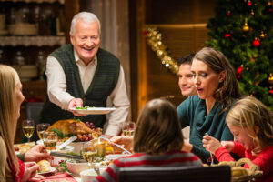 family, Christmas, dinner, tradition, culture, eating, dining, dinner, celebration, grandfather
