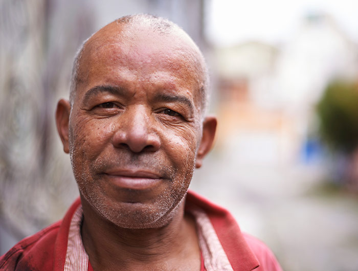 Hispanic Man, elderly, homeless