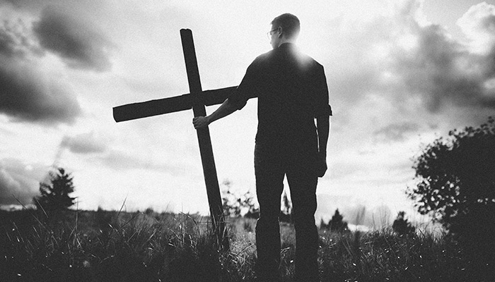 man, carrying, cross, mission, trip, journey, determination, dark, silhouette, struggle, burden