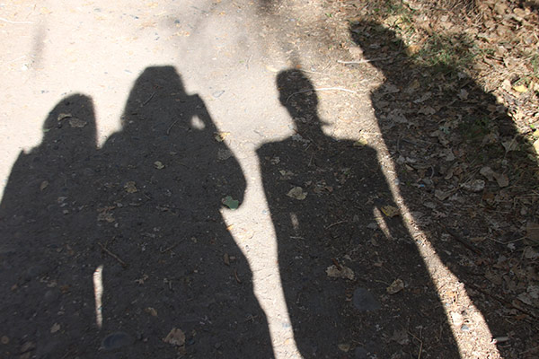shadow silhouette path road figures